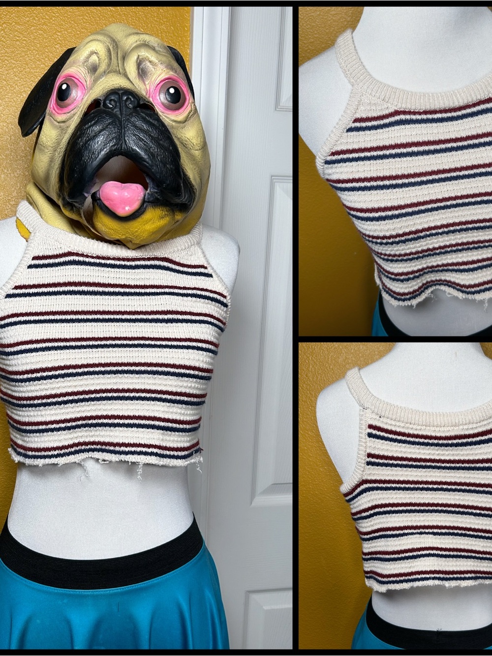 Rad, CLOUD CHASER, stripy crop tank!!